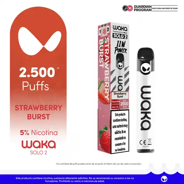 Waka Solo 2500- Strawberry Burst 5% Und