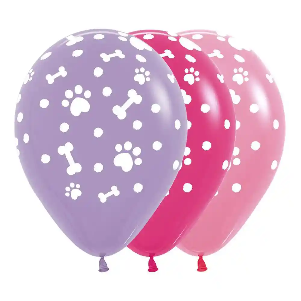 Globos Infinity Huellitas Niña Fashion Surtido R12 X 12 Sempertex