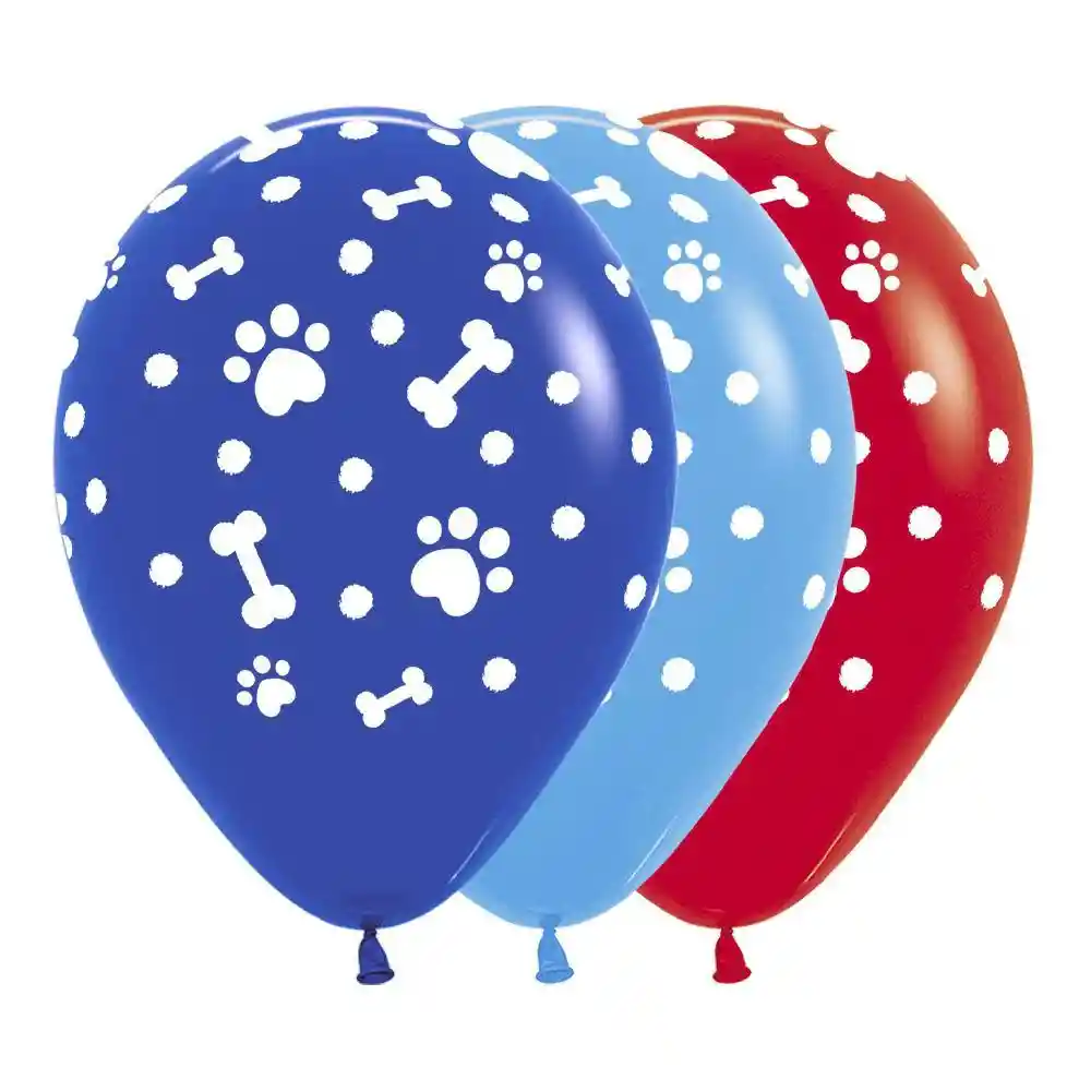 Globos Infinity Huellitas Niño Fashion Surtido R12 X 12 Unidades Sempertex