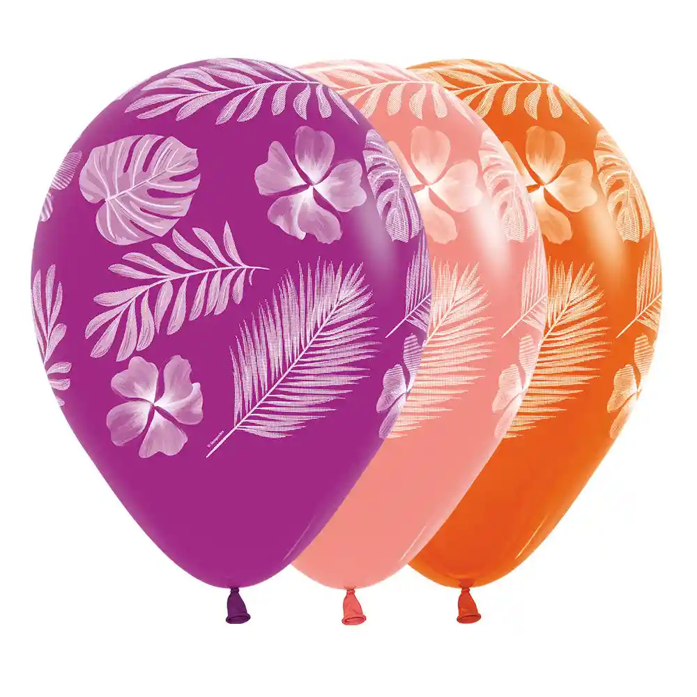 Globos Infinity Paraiso Tropical R12 X 12 Unidades Sempertex