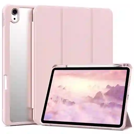 Estuche Protector Smart Clear Magnetico Para Ipad 10.2 7a 8a 9a Generacion – Rosado