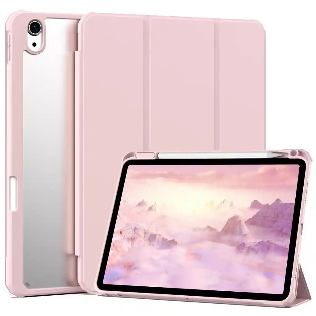 Estuche Protector Smart Clear Magnetico Para Ipad 10.2 7a 8a 9a Generacion – Rosado