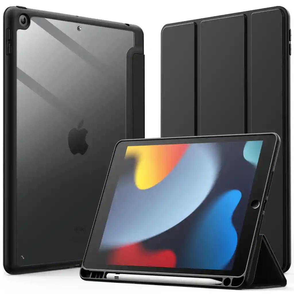 Estuche Protector Smart Clear Magnetico Para Ipad 10.2 7a 8a 9a Generacion – Negro