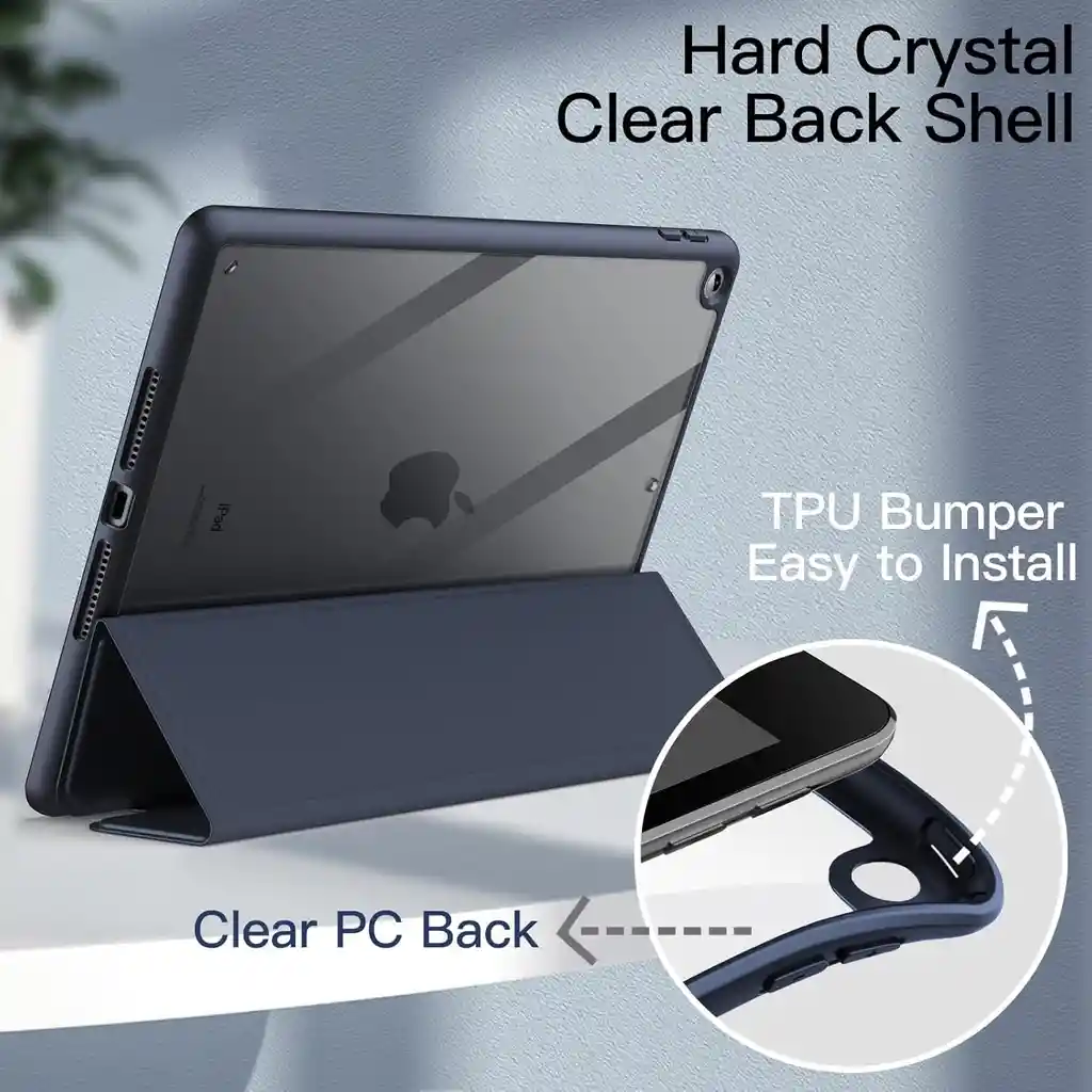 Estuche Protector Smart Clear Magnetico Para Ipad 10.2 7a 8a 9a Generacion – Azul