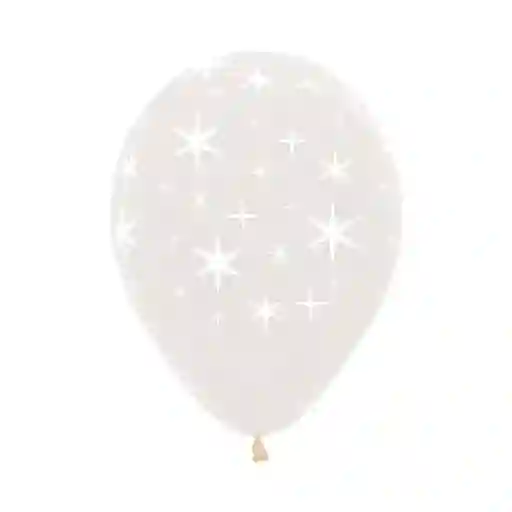 Globos R12 Cristal Transparente Fashion Infinity Estrellas Bold Paquete X50 Unidades Sempertex