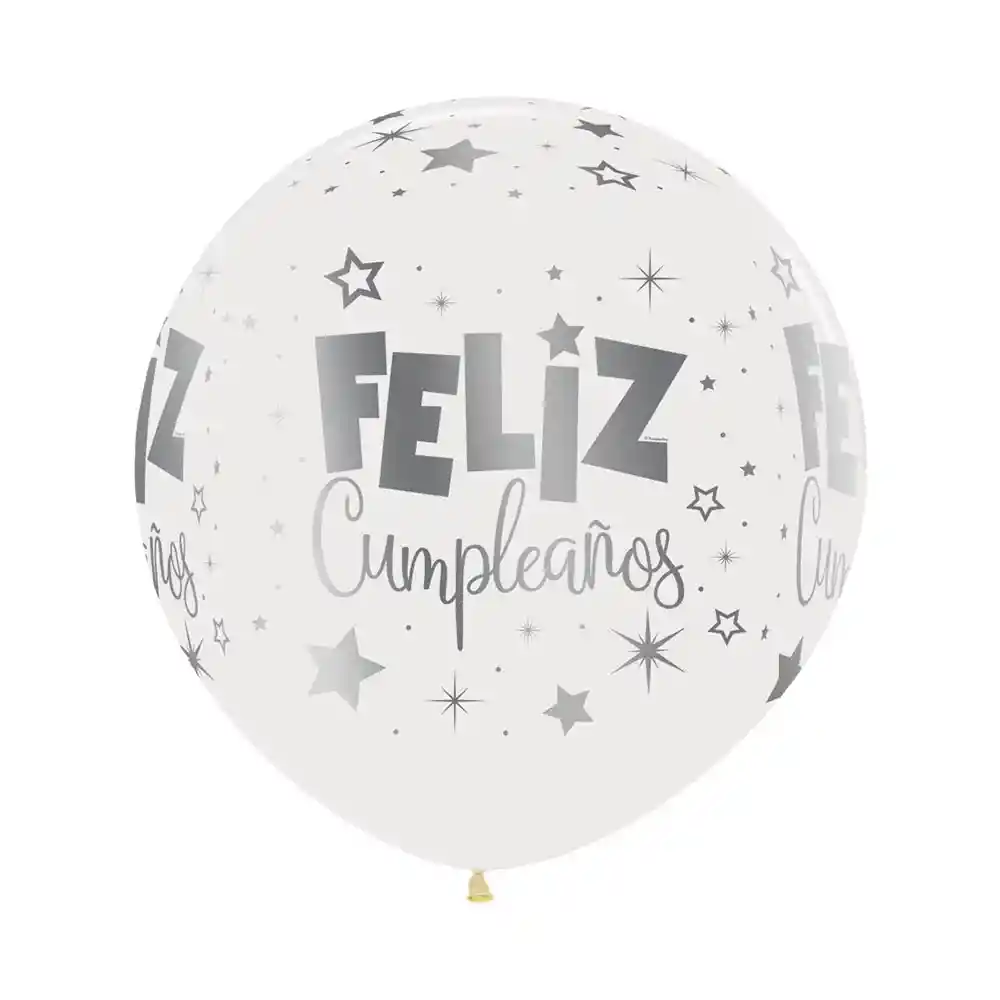 Globos R24 Fashion Cristal Infinity Happy Birthday Fantasia Mink Paquete X 3 Unidades Sempertex