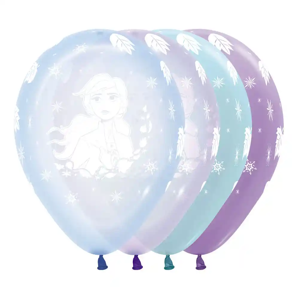 Globos Infinity Frozen Ii Cristal Satin Surtido R12 X 10 Unidades Sempertex