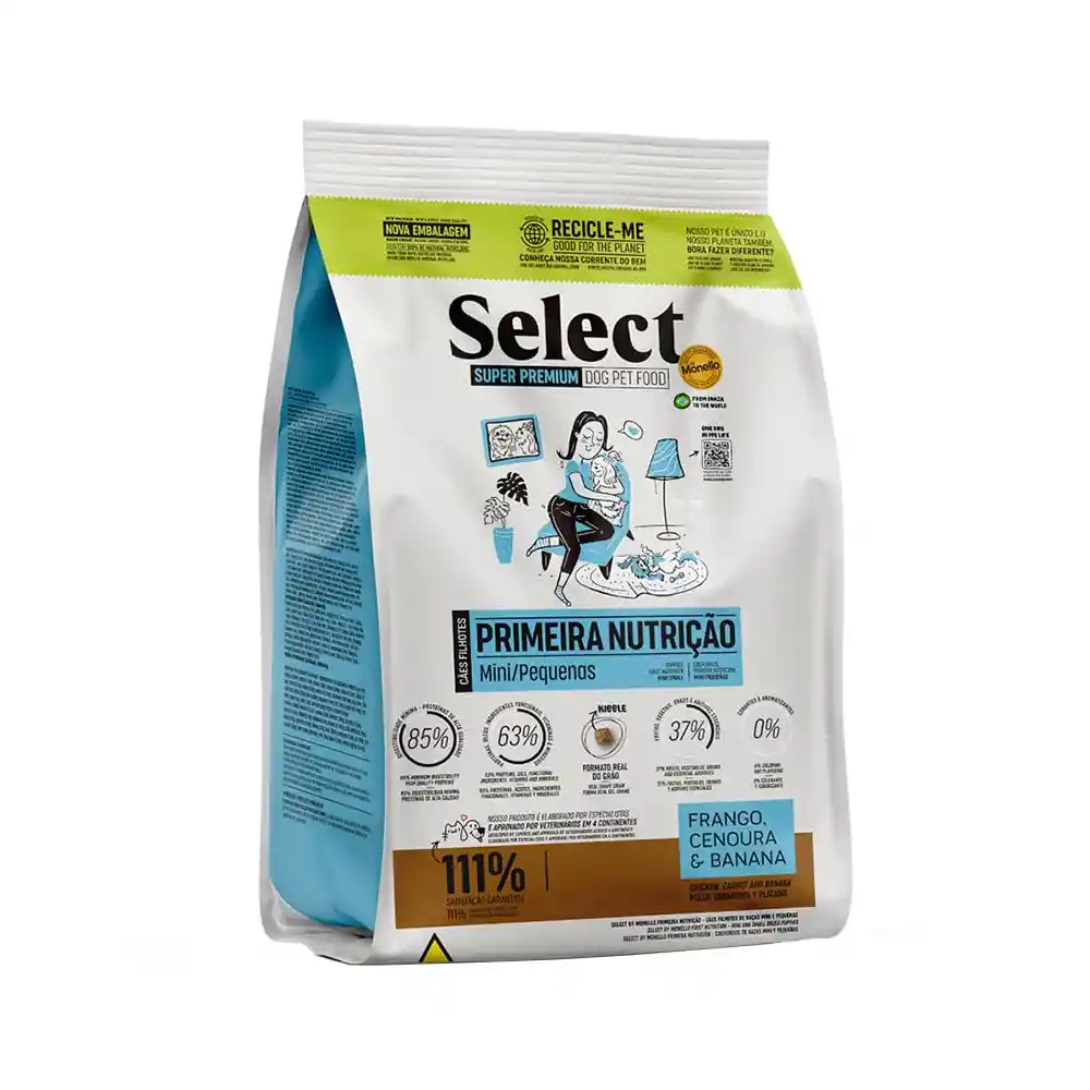 Alimento Seco Monello Select Super Premium Para Perros Cachorros Raza Mini Pequeña 2 Kg