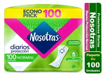 Protectores Nosotras Diarios Normal 100 Unidades