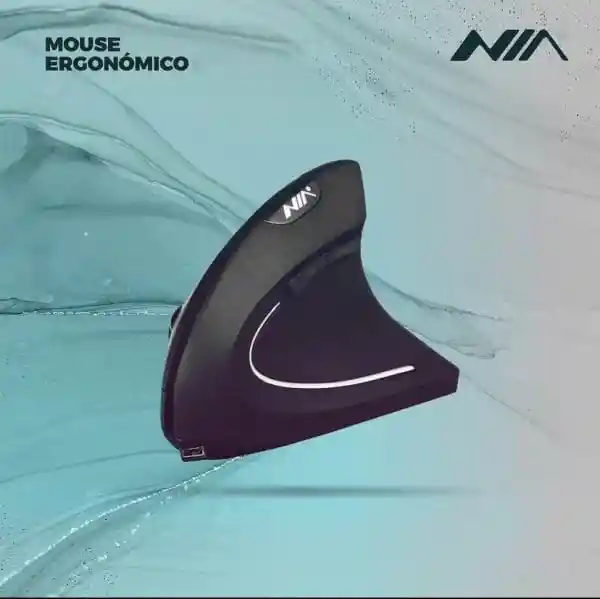 Mouse Vertical Nia Inalámbrico, Recargable Ergonómico An-900