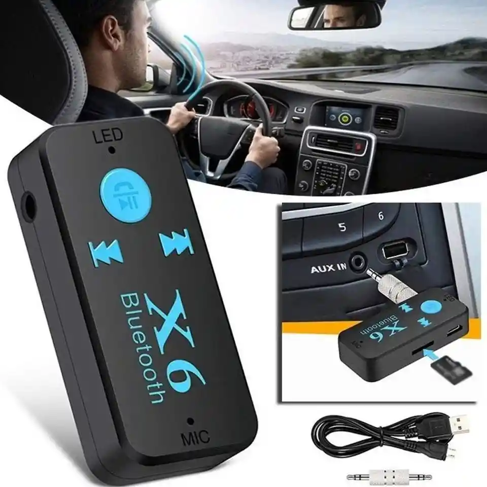 Bluetooth Audio Para Equipos X6/ Receptor Bluetooth 5.0 - X6 Manos Libres Audio Estéreo Carro