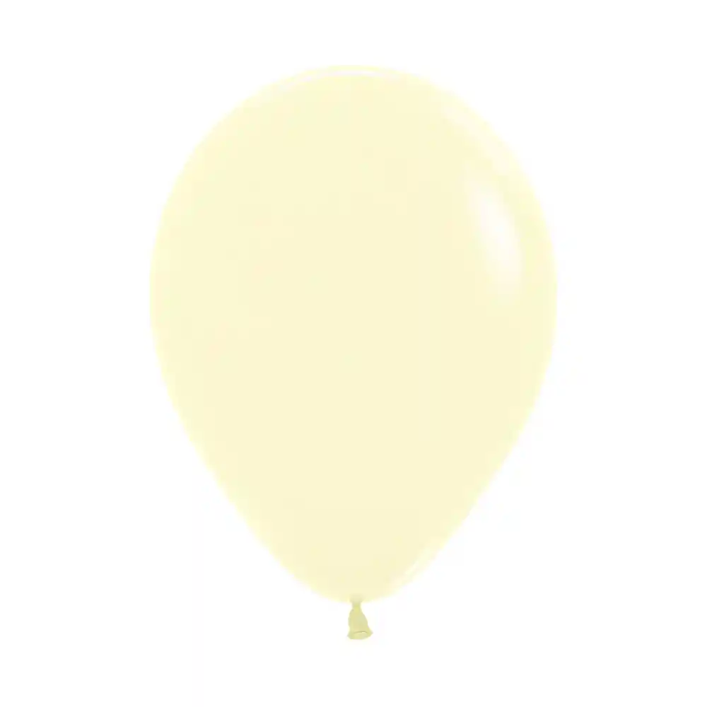 Globos Amarillo Pastel Mate R12 X 12 Unidades Sempertex