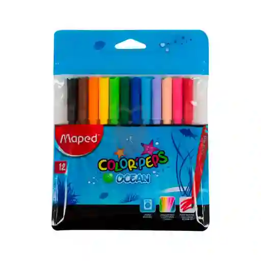 Plumon Borrable Maped X 12 Ocean
