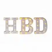 Letras Hbd Con Luces Y Baterias Para Decorar