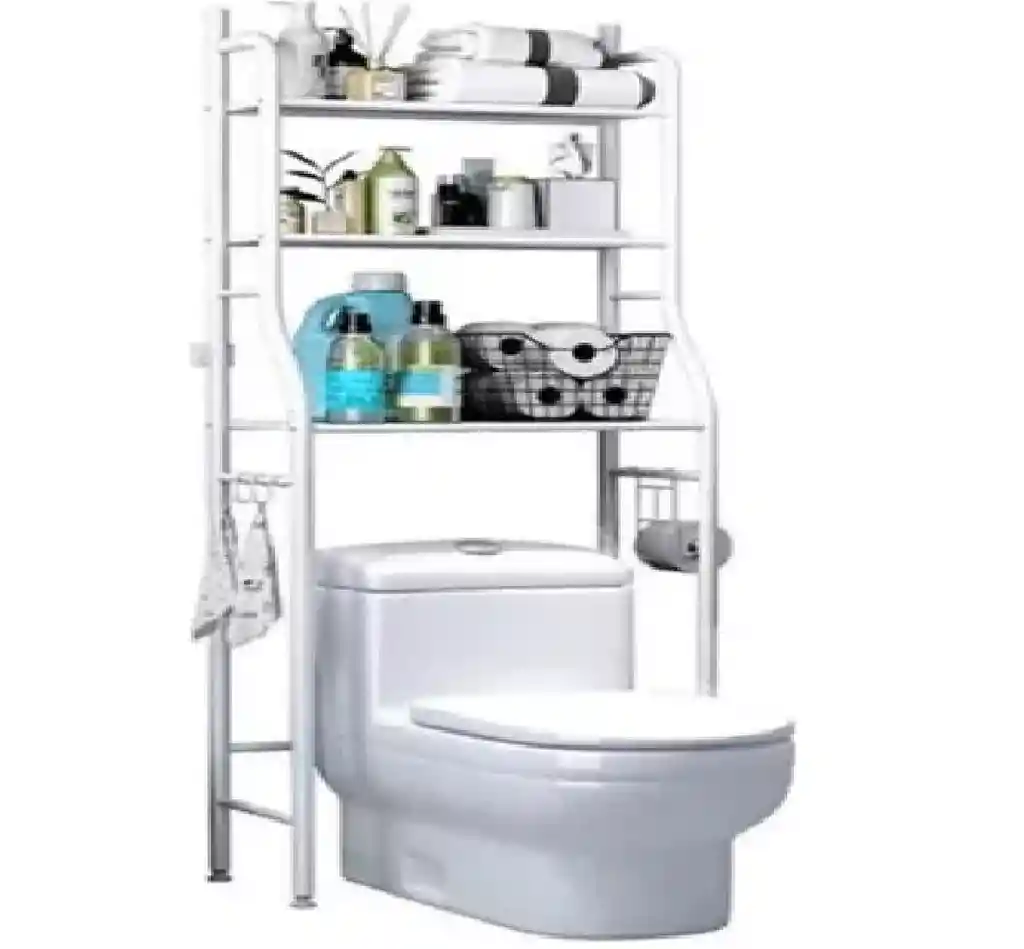 Organizador De Baño Estantería Mueble Ahorrador Espacio One Pixel Color Blanco