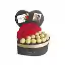 Corazón Mitad Rosas Y Chocolates Ferrero Rocher