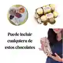 Caja Larga Con Rosas Y Chocolates