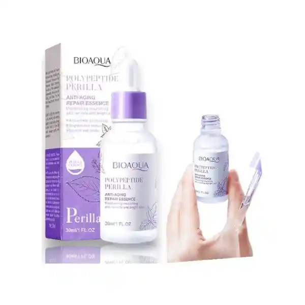 Kit Hidratante Facial Perilla Y Polypeptidos Bioaqua (incluye Locion, Jabon Crema Serum Mascarilla Y Spray Emulsion