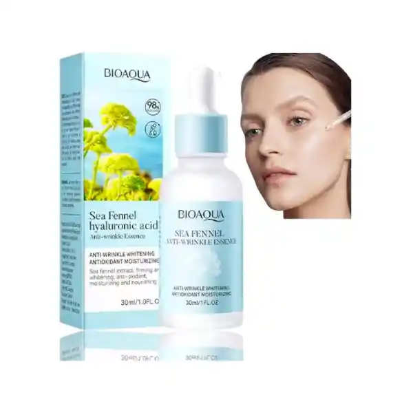 Kit Hidratante Facial Hinojo Marino Y Acido Hialuronico Bioaqua (incluye Locion, Jabonum Crema Y Serum)