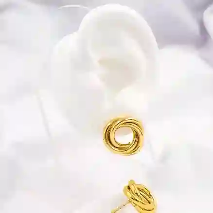 Aretes Circulo Dorados