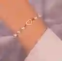 Pulsera Corazón Perlas