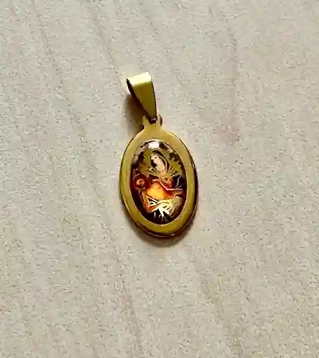 Dije Virgen Maria En Resina / Acero / Metal Italico