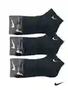 3 Pares De Medias Tobilleras Color Negro Tipo Nike Deportivas Tobilleras, Calcetines Negros Talla Única Estirables