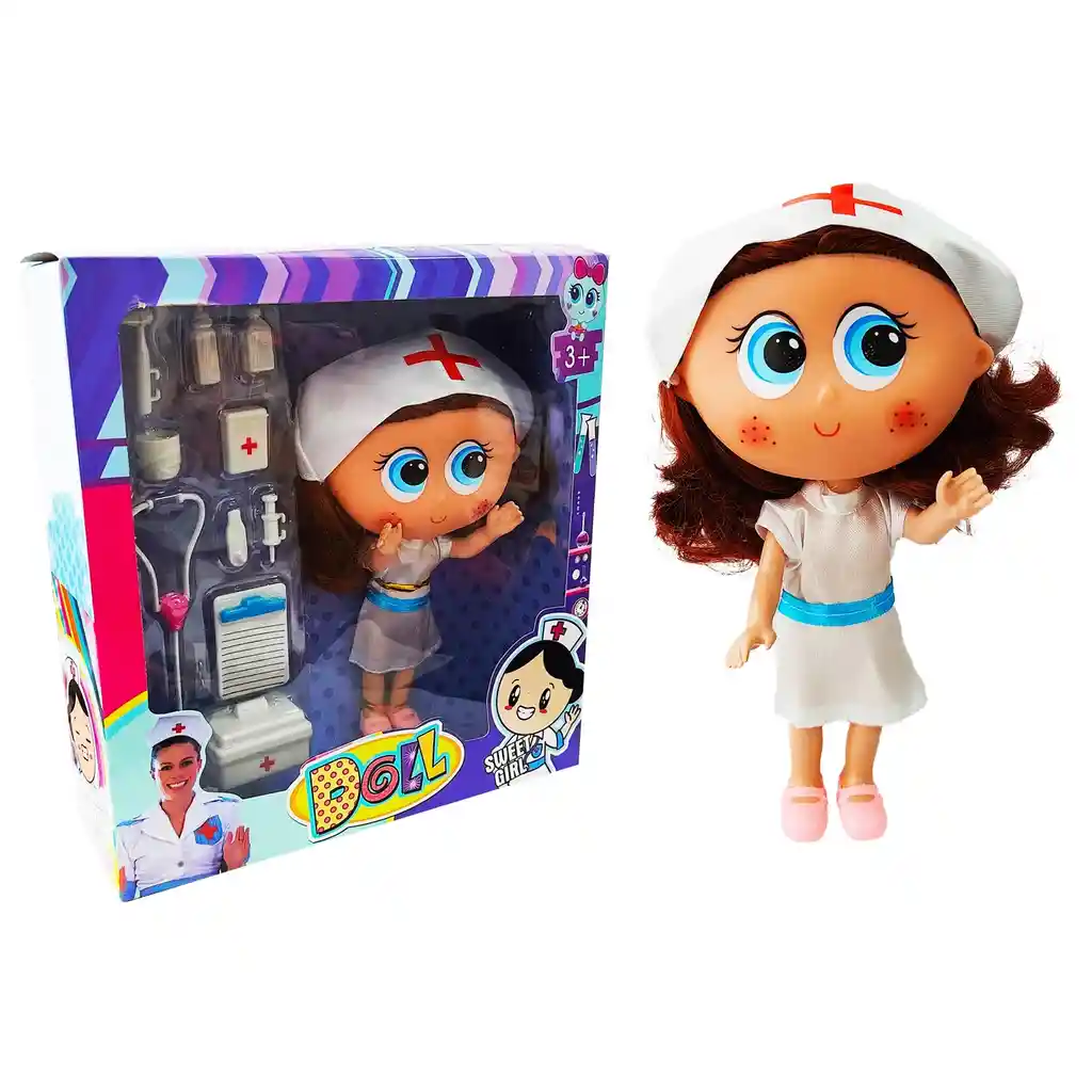 Muñeca Doctora Enfermera Juguete Niñas Didactico +accesorios