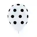 Globos Infinity Polka Negro F Blanco R12 X 12 Unidades Sempertex