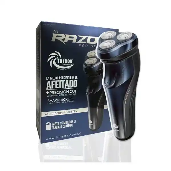 Máquina Afeitadora Turbox Razor Nt1 3 Cabezas Para Barba