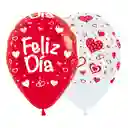 Globos Fashion Surtido Infinity Feliz Dia Corazon 2d Sempertex