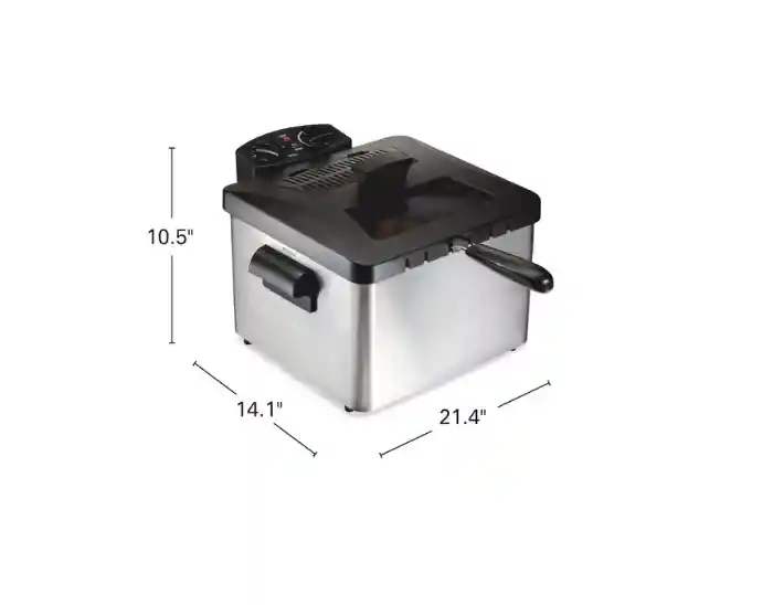 Freidora Con Aceite, Capacidad De 5l, 1200w, Control De Temperatura