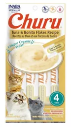 Inaba Cat Snack Churu 4 Piezas - Tuna Bonito Flakes Recipe