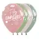 Globos Infinity Feliz Cumpleaños Pastel Dusk Surtido R12 X 12 Unidades Sempertex