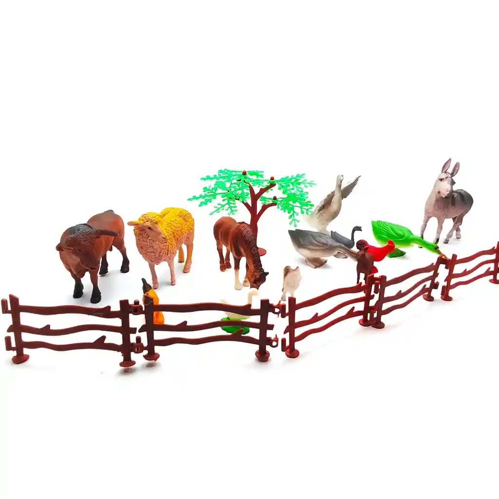 Set Animales Granja Domestico Colecciòn Juguete Didáctico