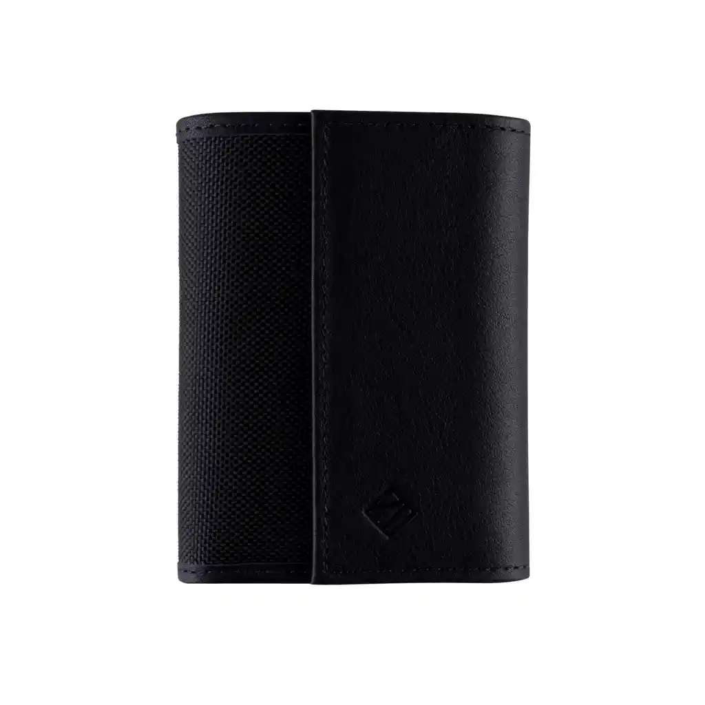Billetera Iman Cuero-lona Negra Lzb18