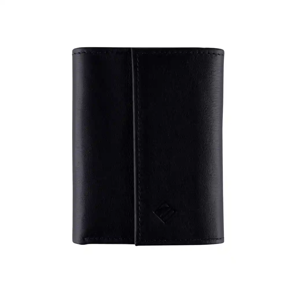 Billetera Iman Cuero Negra Roja Lzb15