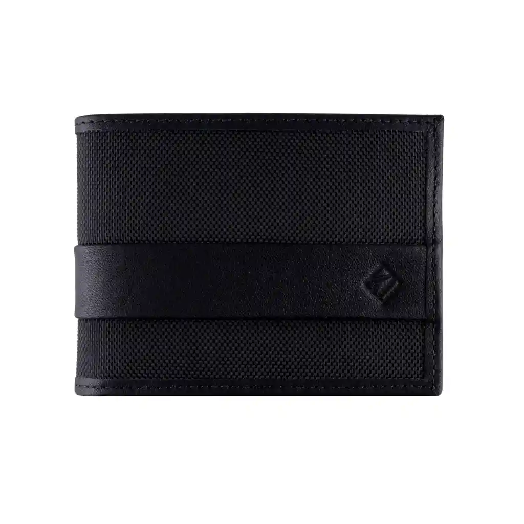 Billetera Slim Cuero-lona Negro Lzbs18
