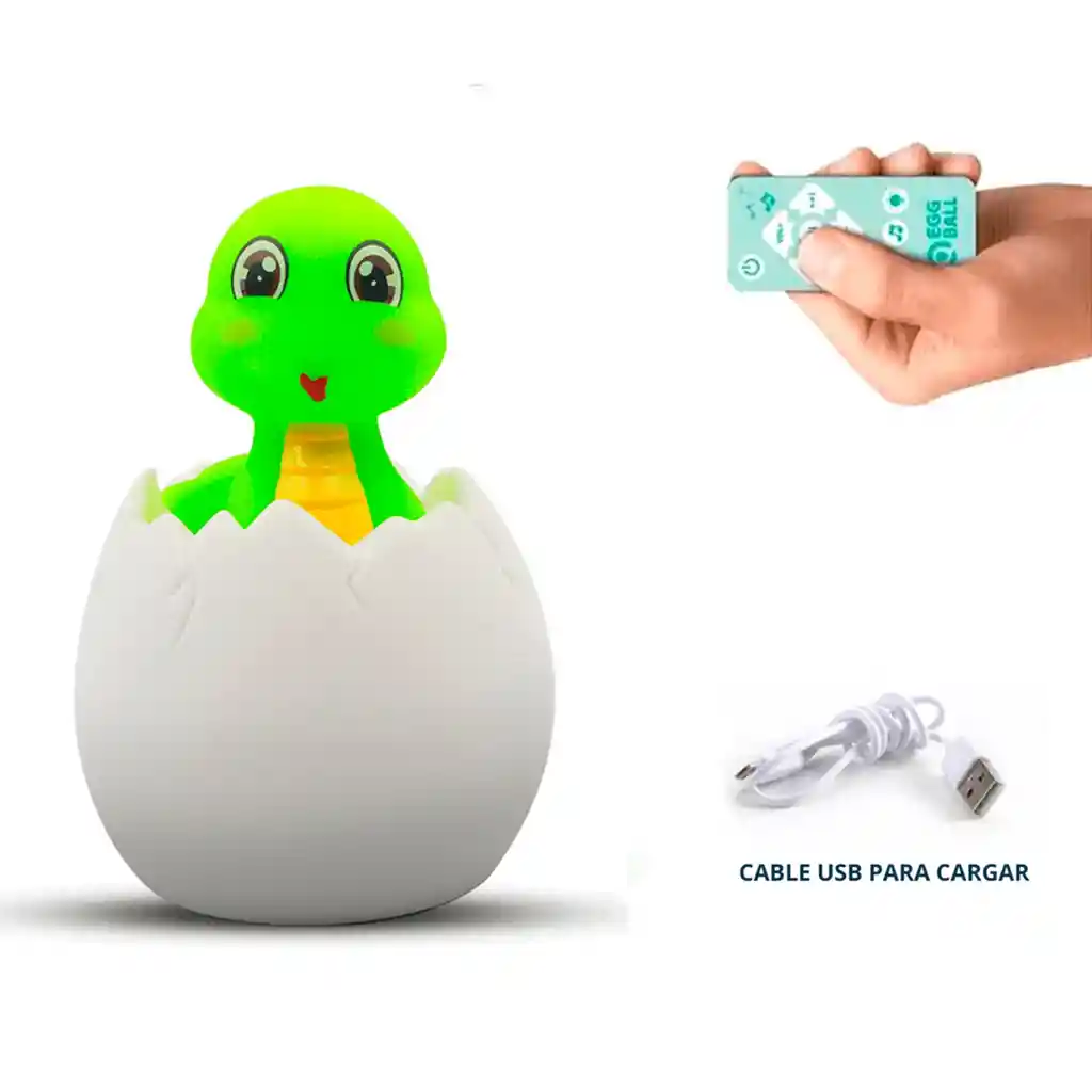 Lampara Huevo Mascota Favorita Recargable Con Control Led