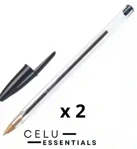 Lapicero Esfero Bolígrafo Bic Negro*2 Unidades