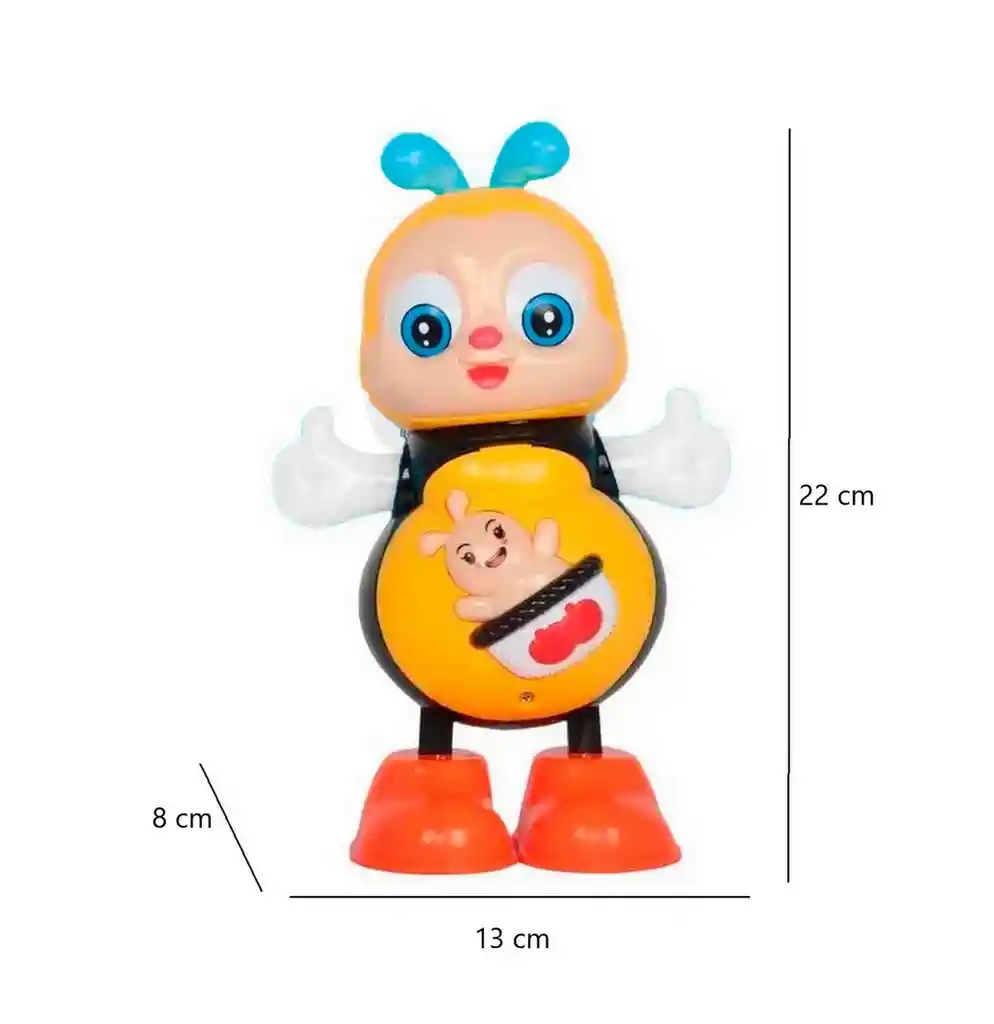 Abeja Robot Musical Luces Movimiento Juguete + Baterias