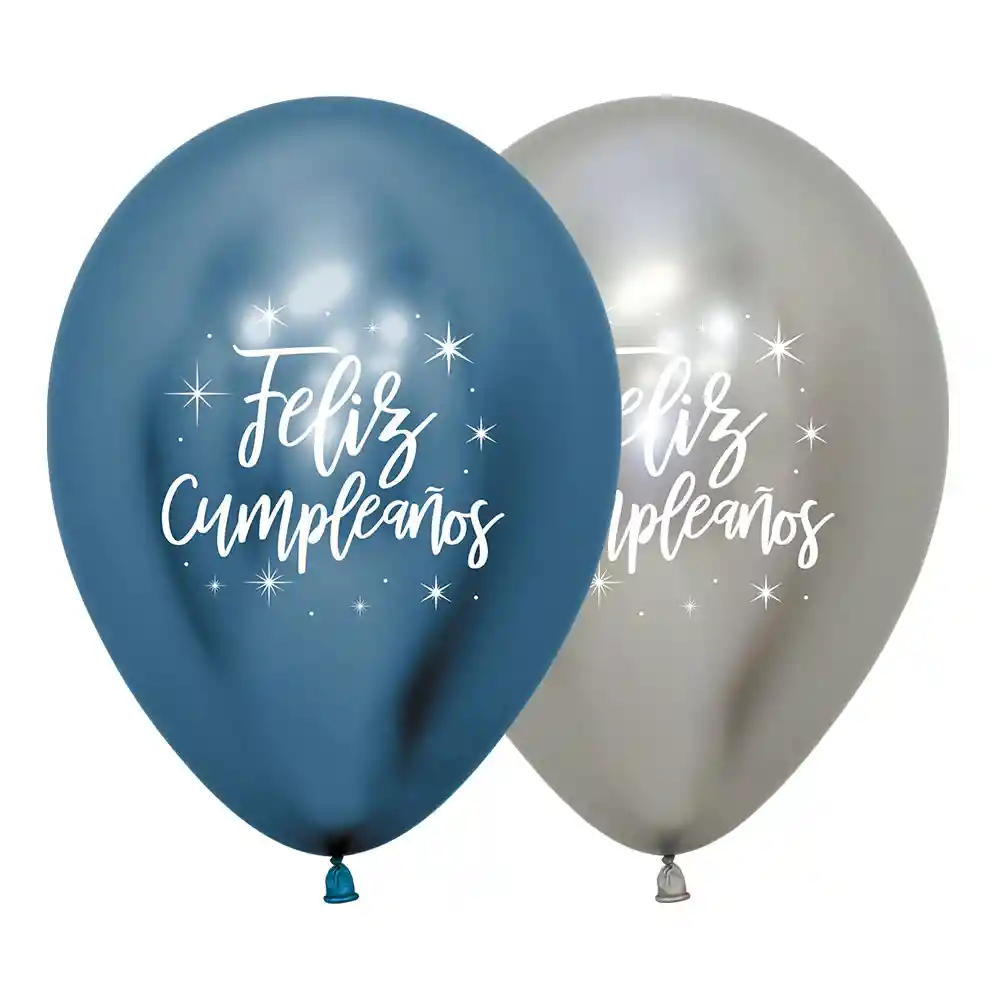 Globos Reflex Feliz Cumpleaños Radiante Niño R12 X 12 Globos Sempertex