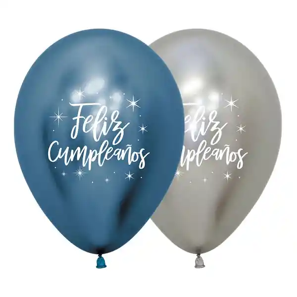 Globos Reflex Feliz Cumpleaños Radiante Niño R12 X 12 Globos Sempertex