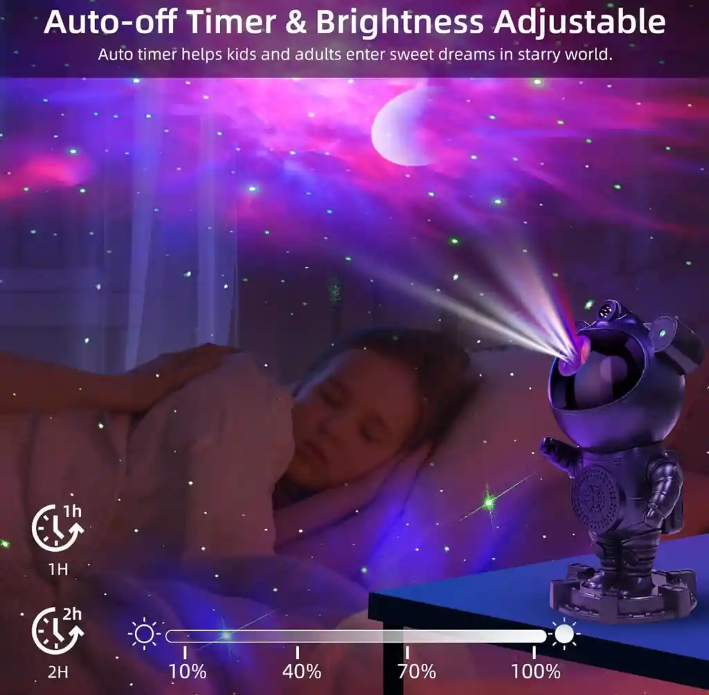 Proyector Galaxy Astronauta Estrella Bluetooth Ruido