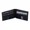 Billetera Slim Cuero-lona Negro Lzbs18