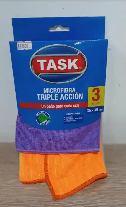 Aa Paño Microfibra Task X 3u Surtido
