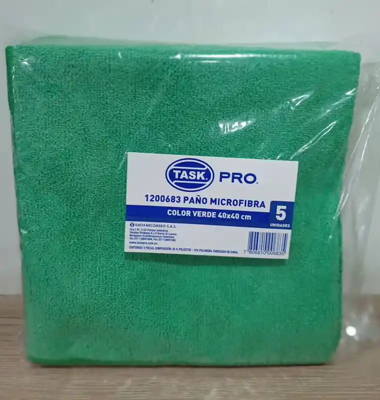 Aa Paño Microfibra Verde X 5u Pro