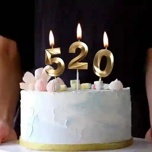 Velas Números Dorado Celebración ( Unidad )