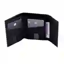 Billetera Iman Cuero-lona Negra Lzb18