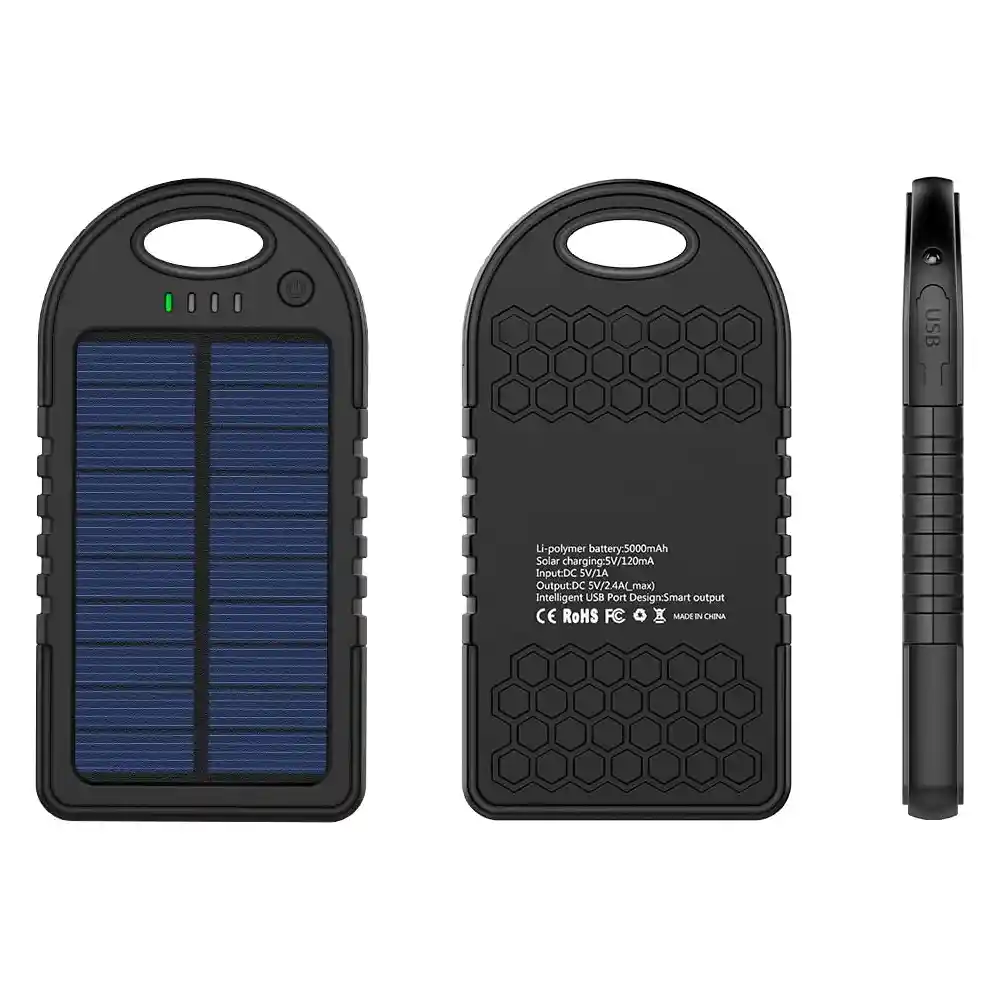 Power Bank Solar Batería Externa Portátil 8000mah 2usb